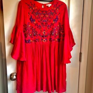Red Umgee dress/tunic - size medium